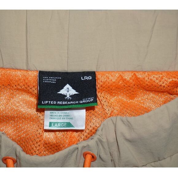 LRG Tactical Cargo Joggers – Size L – Tan with Orange Details - Picture 3 of 5